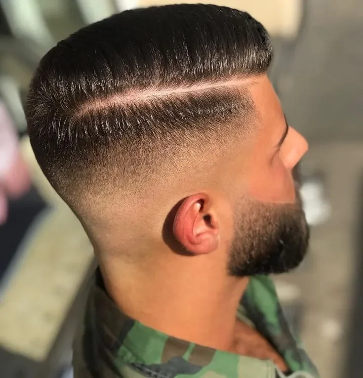 Comb Over Reinvented with Mid Fade