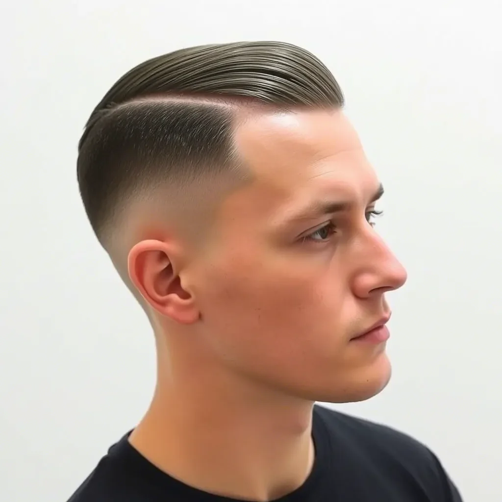 Comb Over with Low Taper Fade
