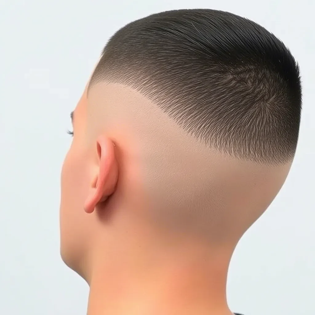 Crew Cut with a Low Taper Fade
