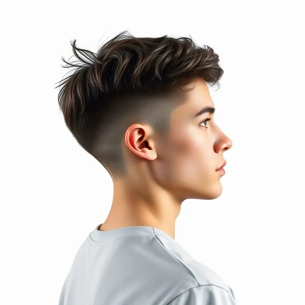 Low Drop Taper with Messy Hair