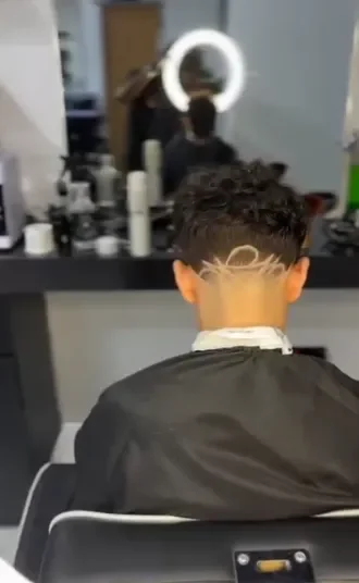 Mid Fade with Custom Design
