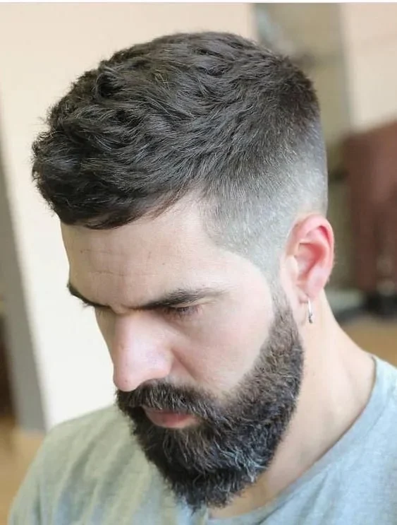 Modern Side-Swept Low Taper Fade
