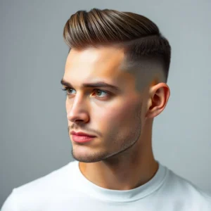 Side Part with Mid Fade