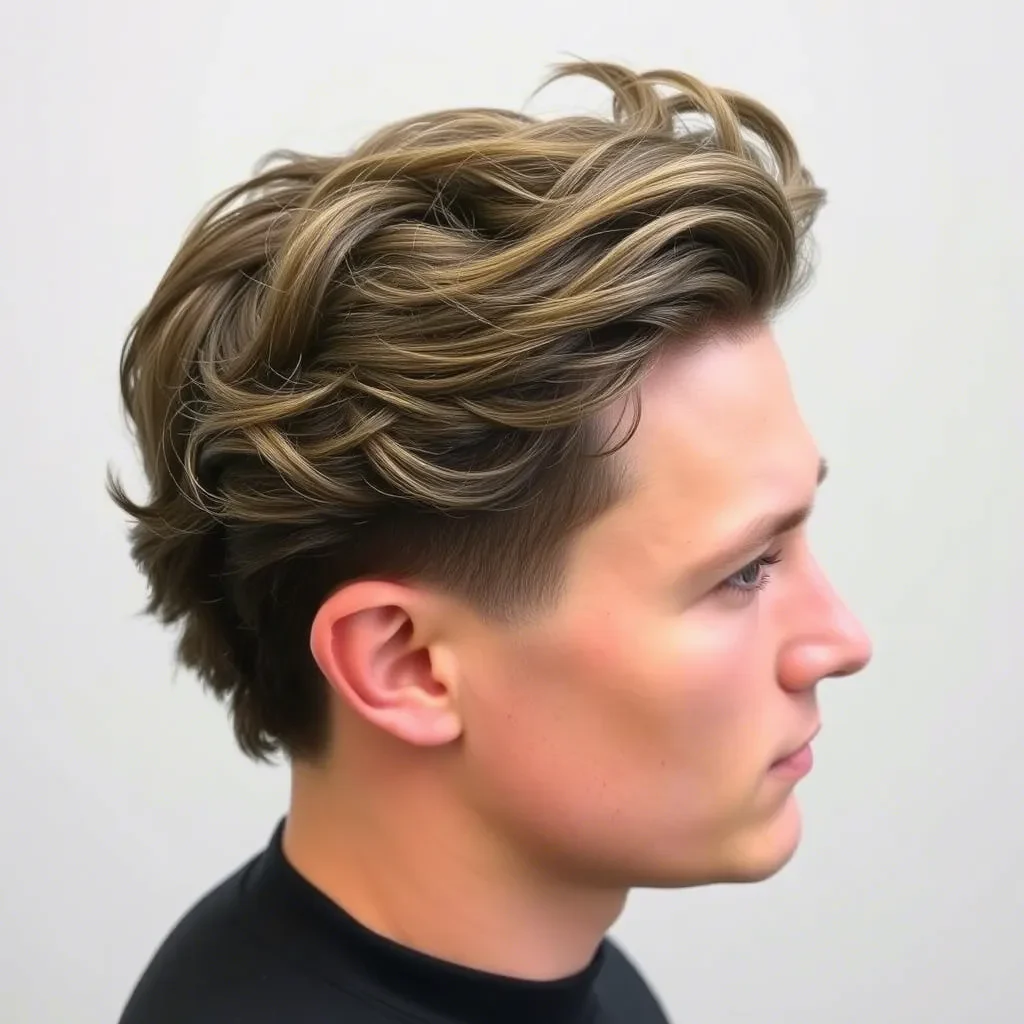 Wavy Textured Low Taper Fade