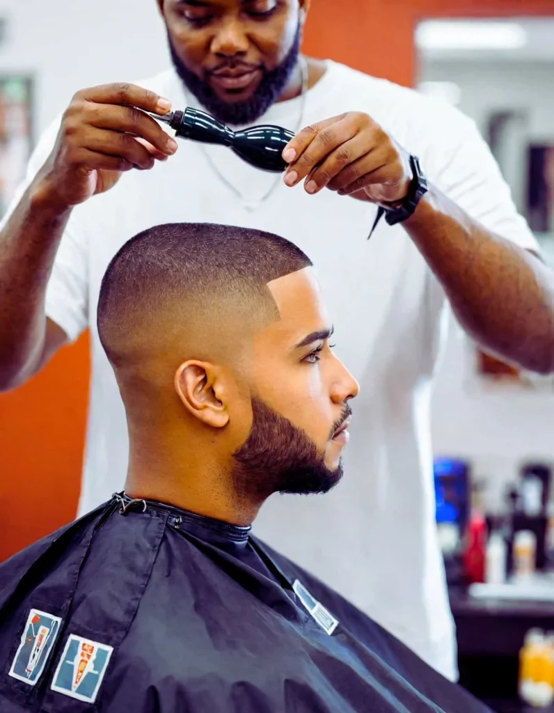 Buzz Cut with Drop Fade