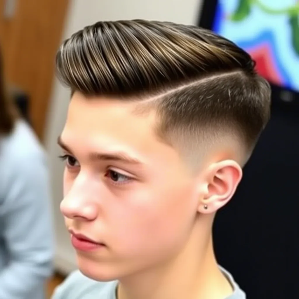 Long Comb Over with Mid Fade