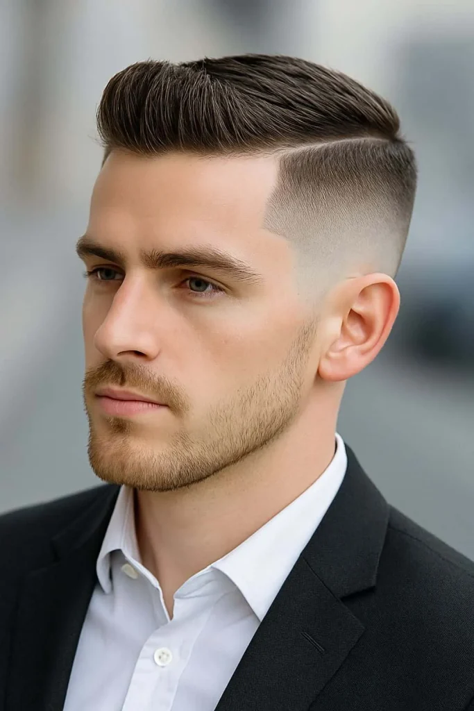 Ivy League with Low Fade