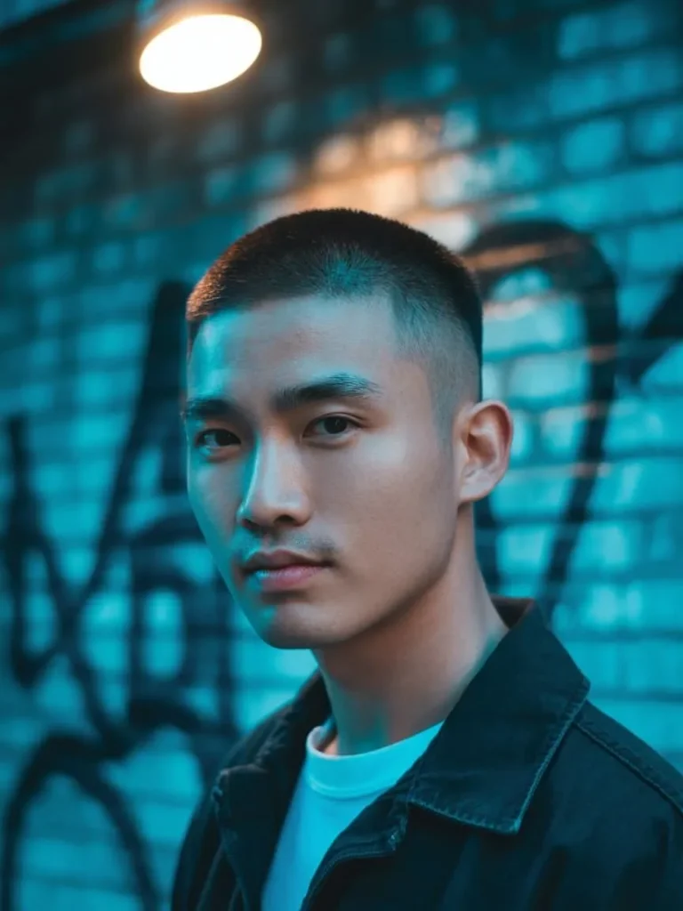 Buzz Cut with Drop Fade