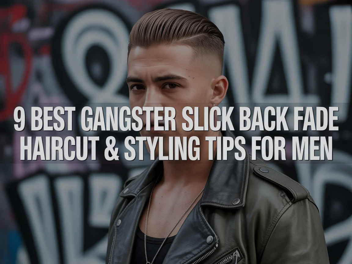 9 Best Gangster Slick Back Fade Haircut & Styling Tips for Men