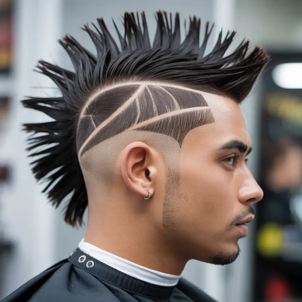 Burst Fade Mohawk
