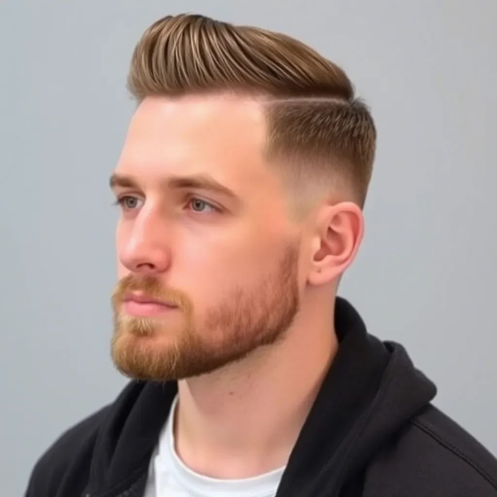 Burst Fade with Beard