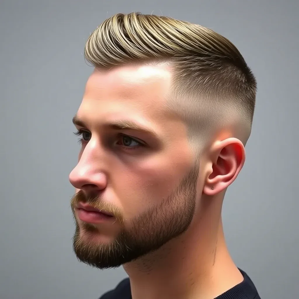Burst Fade with Beard