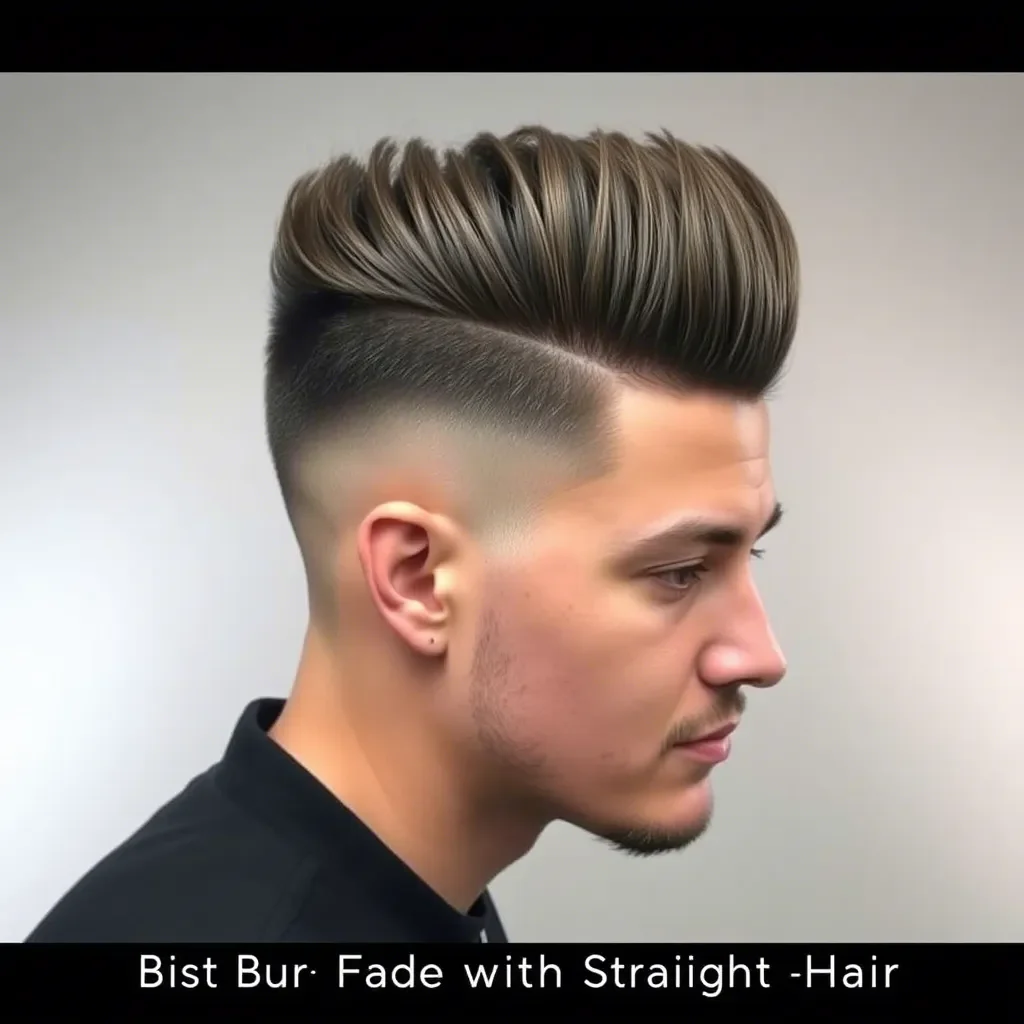 Burst Fade with Straight Hair