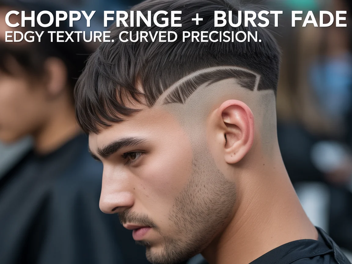 Choppy Fringe with Burst Fade