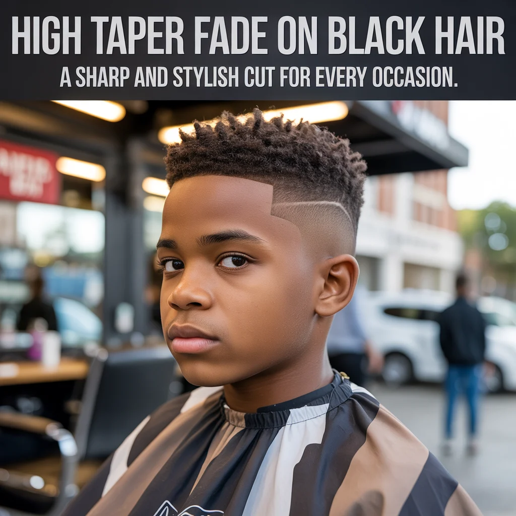 High Taper Fade on Black Hair