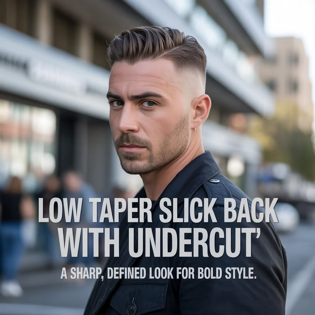 Low Taper Slick Back with Undercut