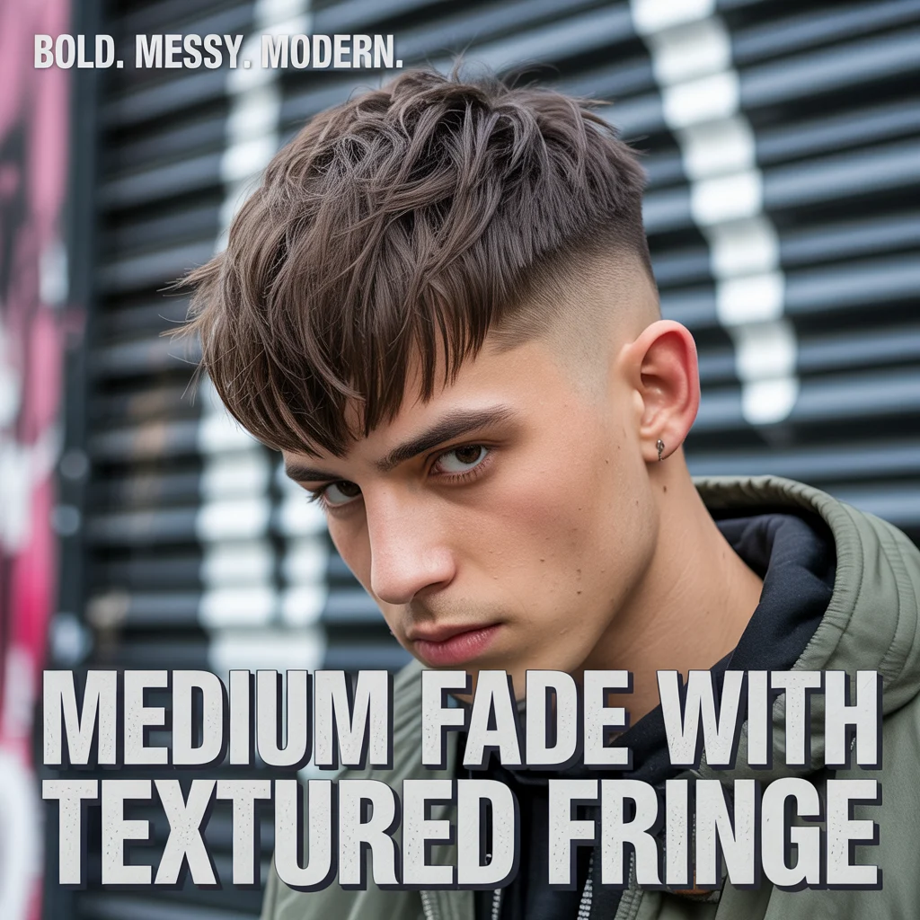 Medium Fade with Textured Fringe