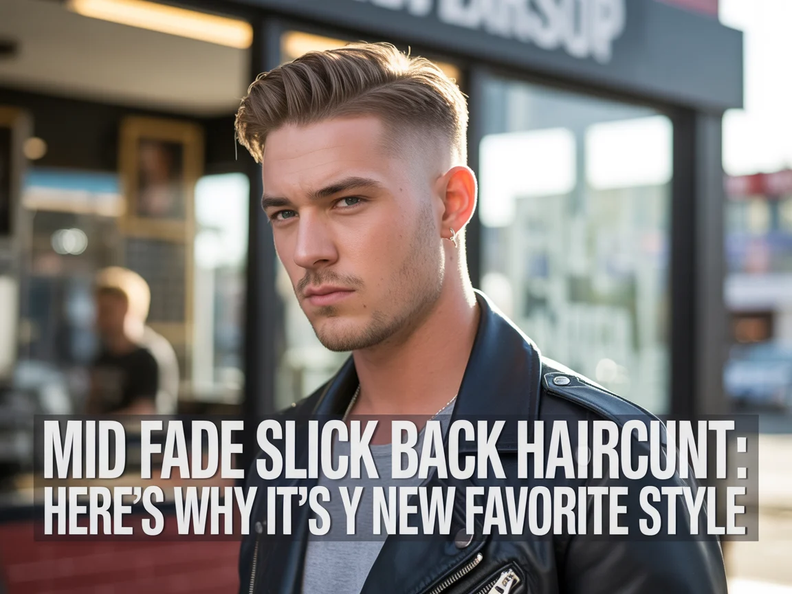 Mid Fade Slick Back Haircut