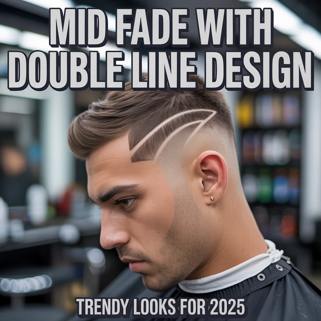 Mid Fade With Line Design
