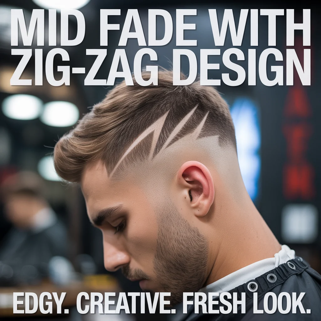 Mid Fade With Zig-Zag Design