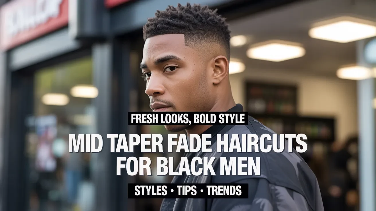 Mid Taper Fade Haircuts for Black Men