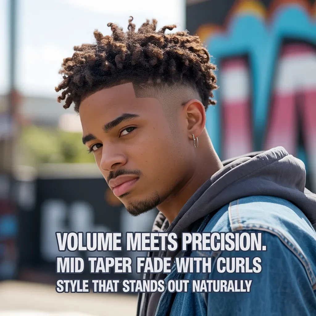 Mid Taper Fade with Curls