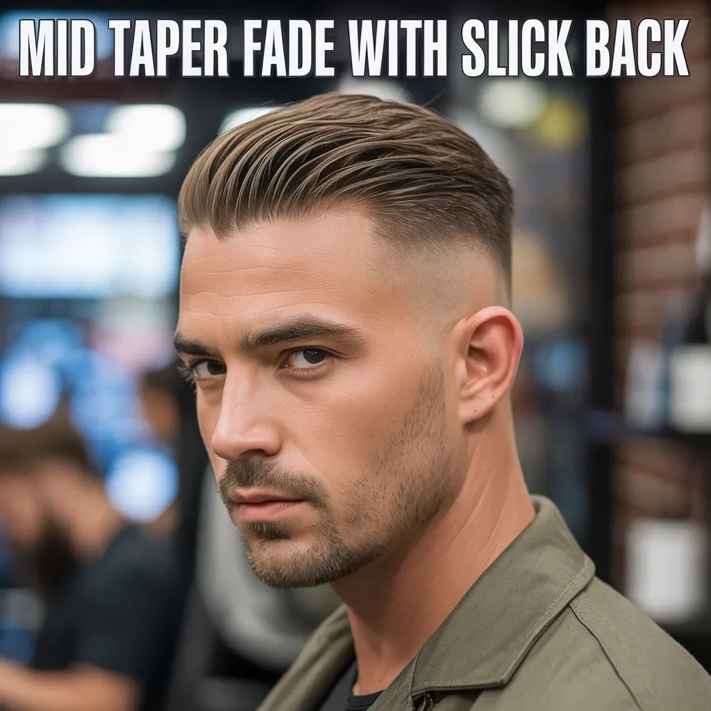 Mid Taper Fade with Slick Back