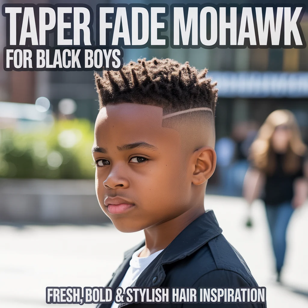 Taper Fade Mohawk for Black Boys