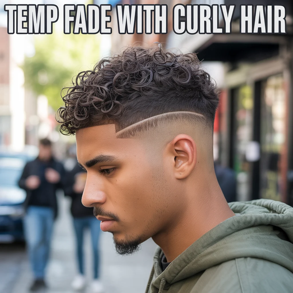 Temp Fade with Curly Hair