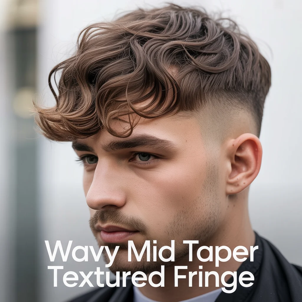 Wavy Mid Taper Textured Fringe