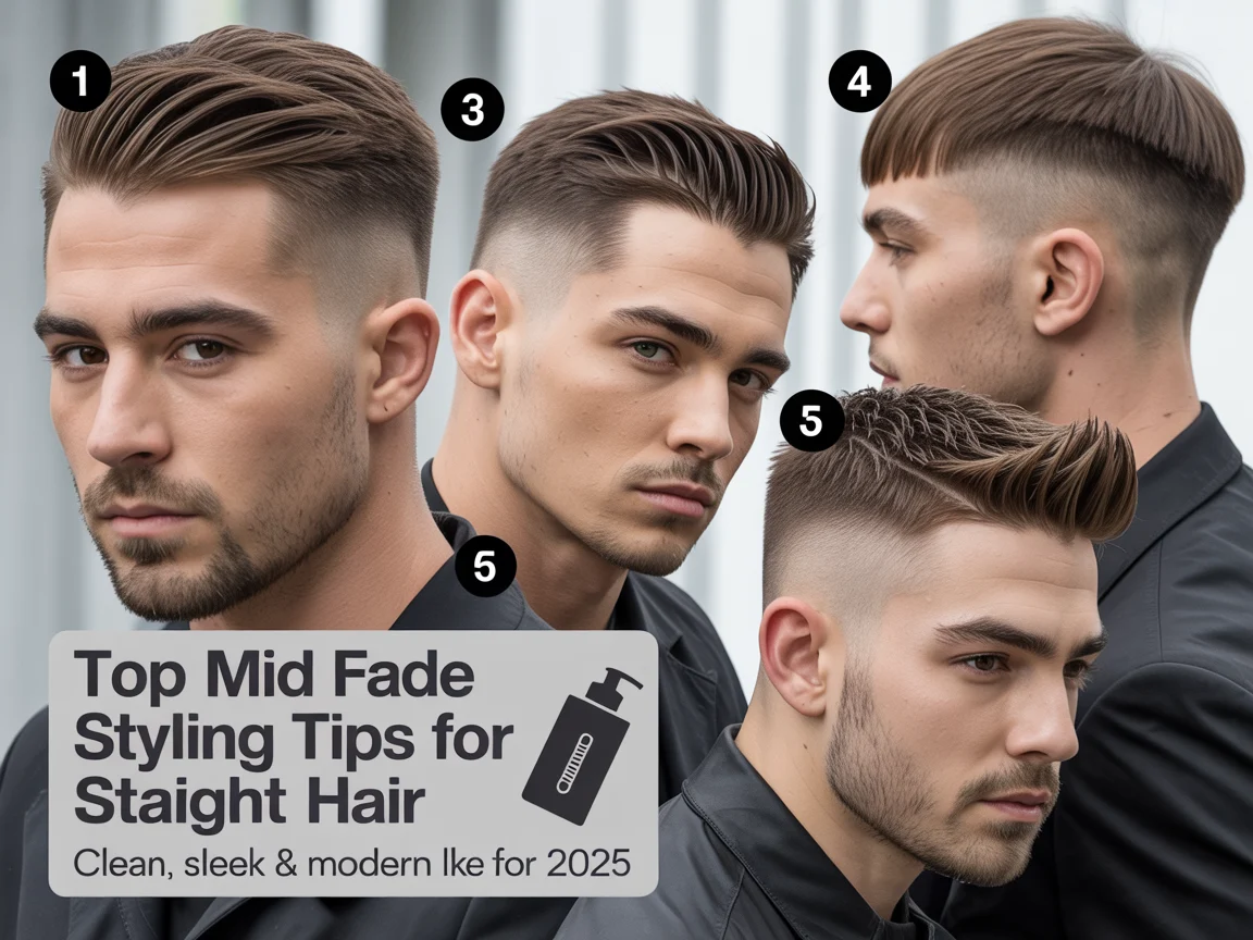 10 Best Mid Fade Straight Hair Styling Tips for Men