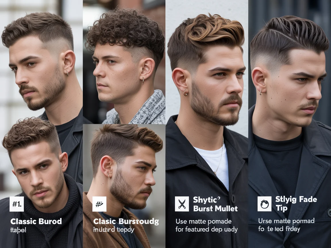 5 Best Burst Fade Mullet Haircut & Styling Tips for Men