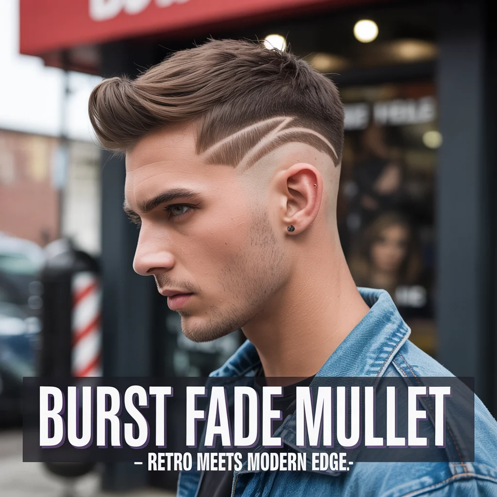Burst Fade Mullet