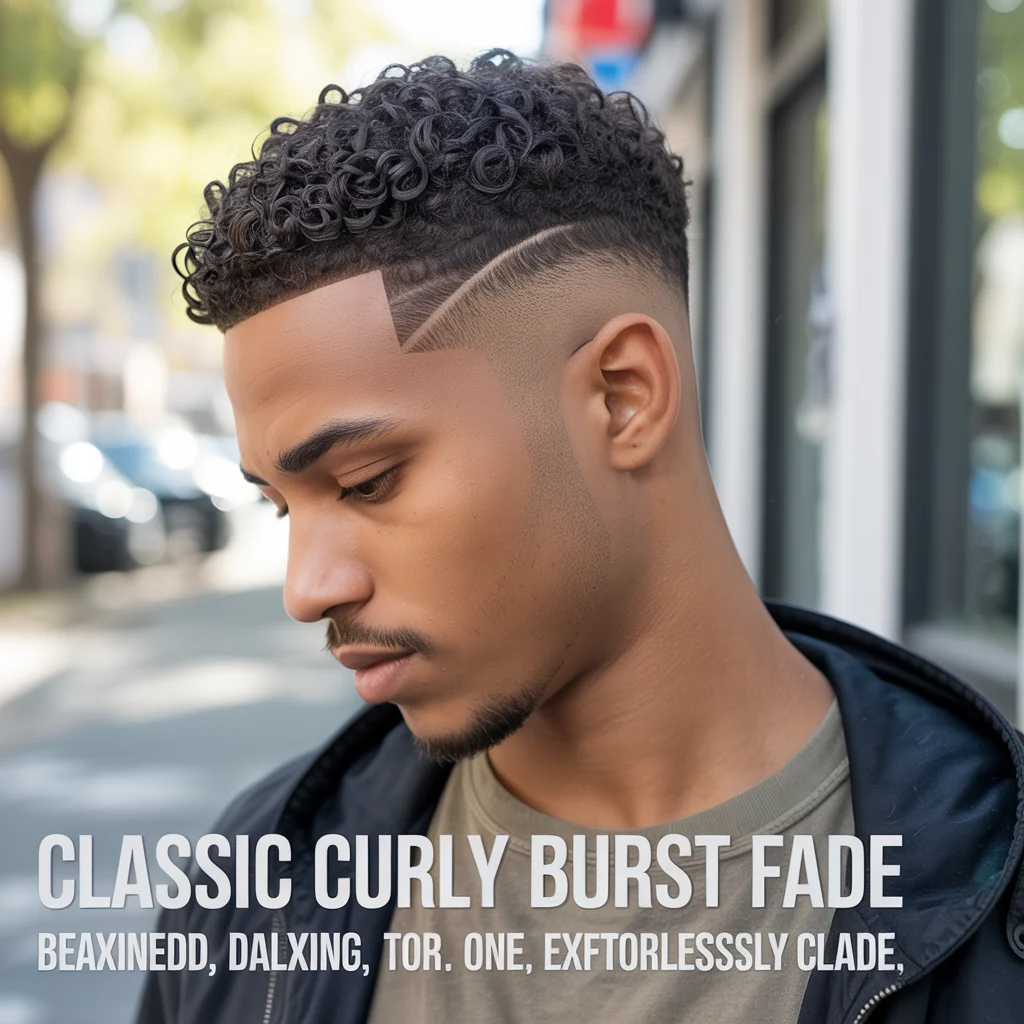 Classic Curly Burst Fade
