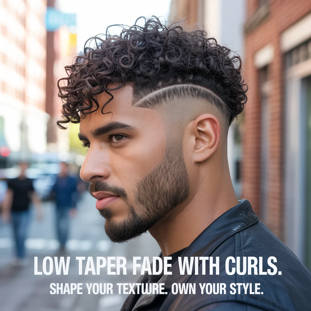 Curly Hair Low Taper Fade