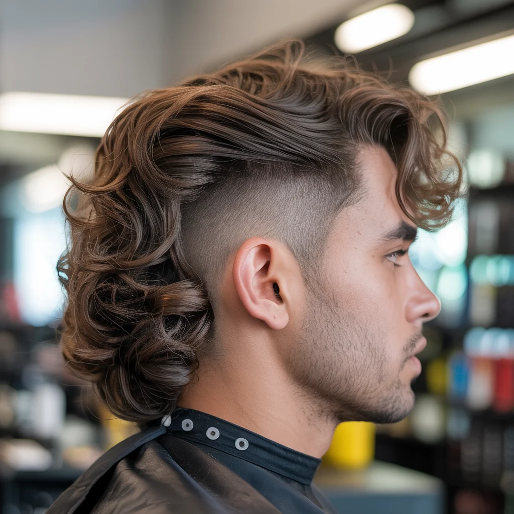 How to Style a Burst Fade Mullet