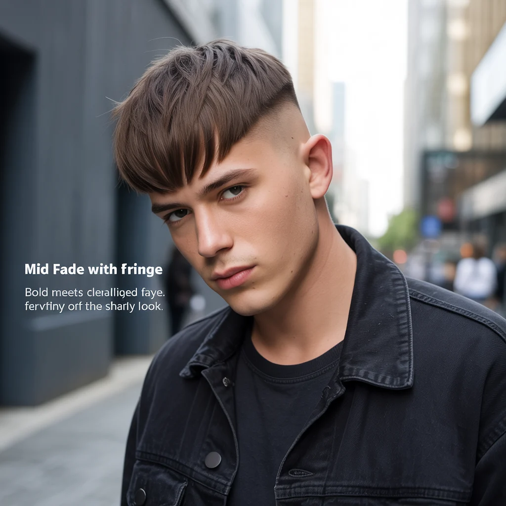 Mid Fade With Fringe