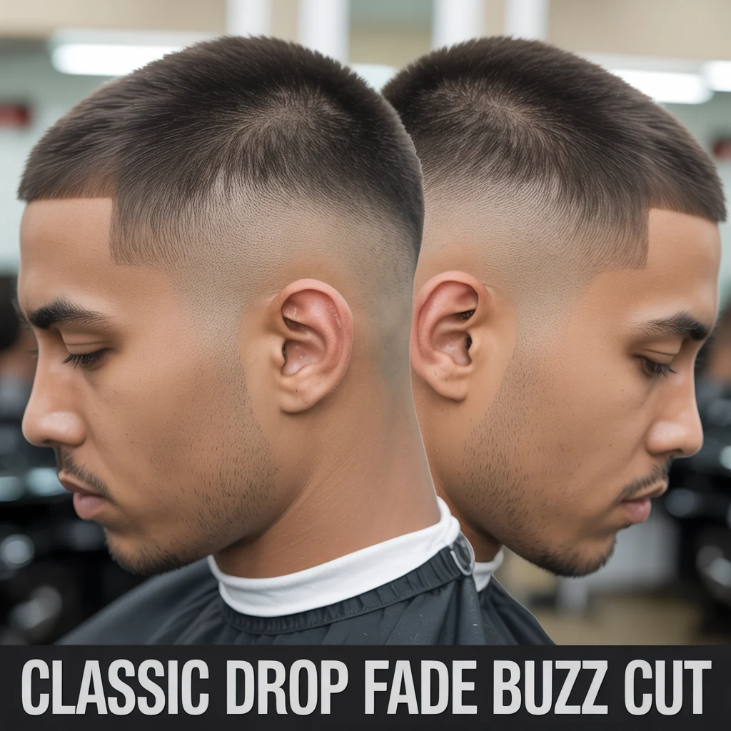 Classic Drop Fade Buzz Cut