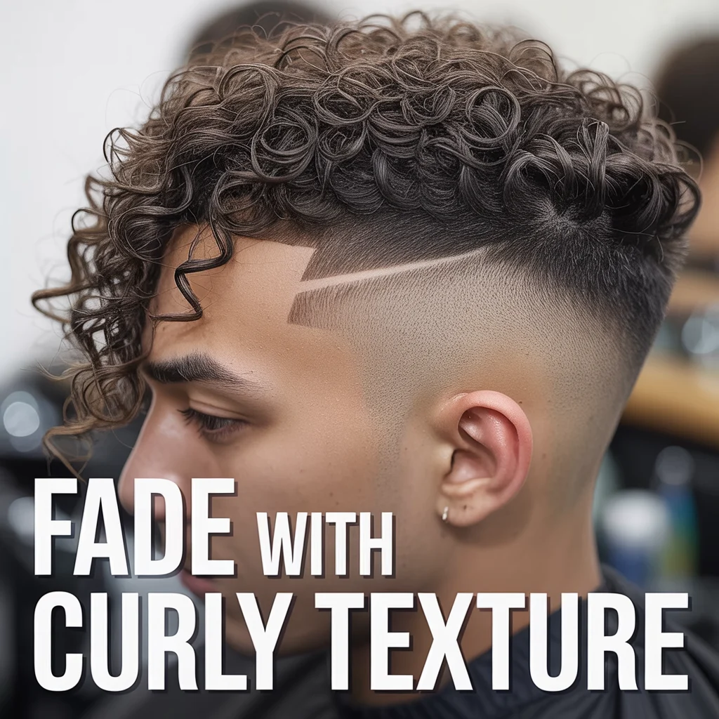 Fade with Curly Texture