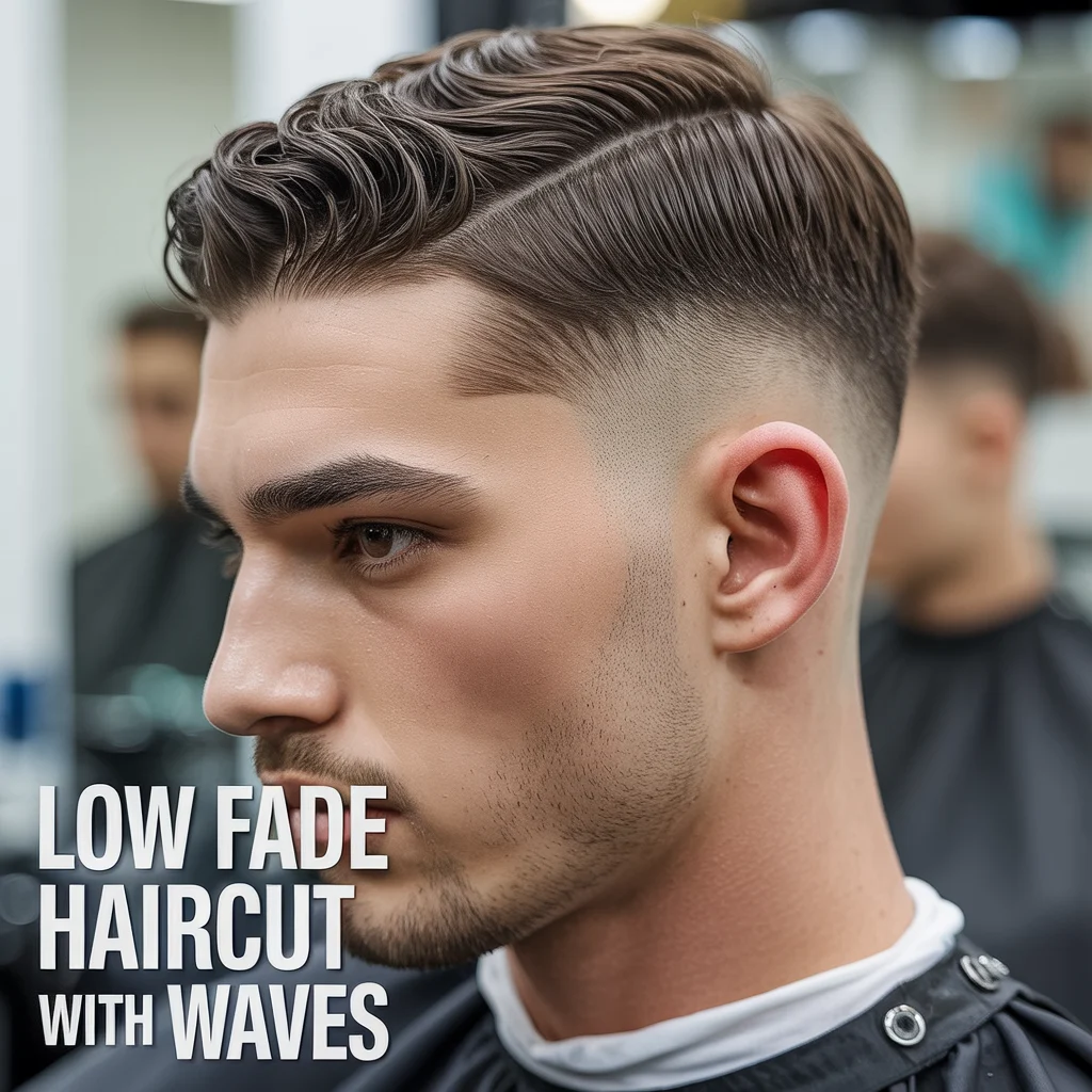 Low Fade Haircut with Waves