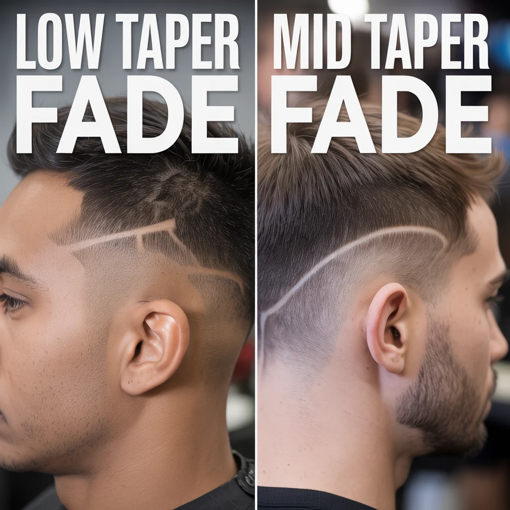 Low taper fade vs mid taper fade comparison