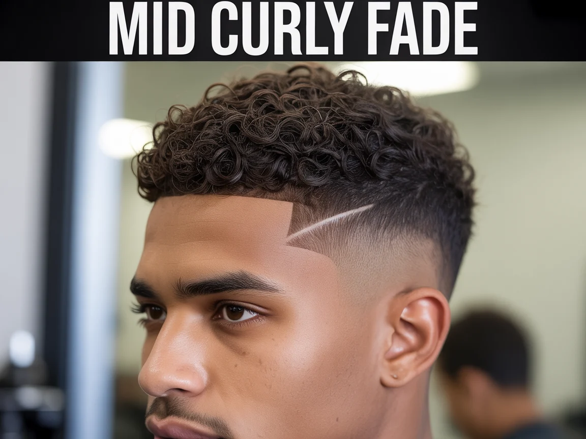Mid Curly Fade