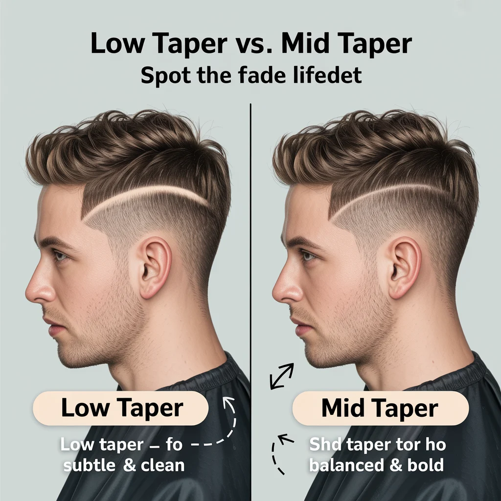 Mid taper fade vs low taper fade