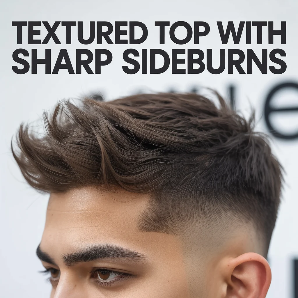 Textured Top with Sharp Sideburns