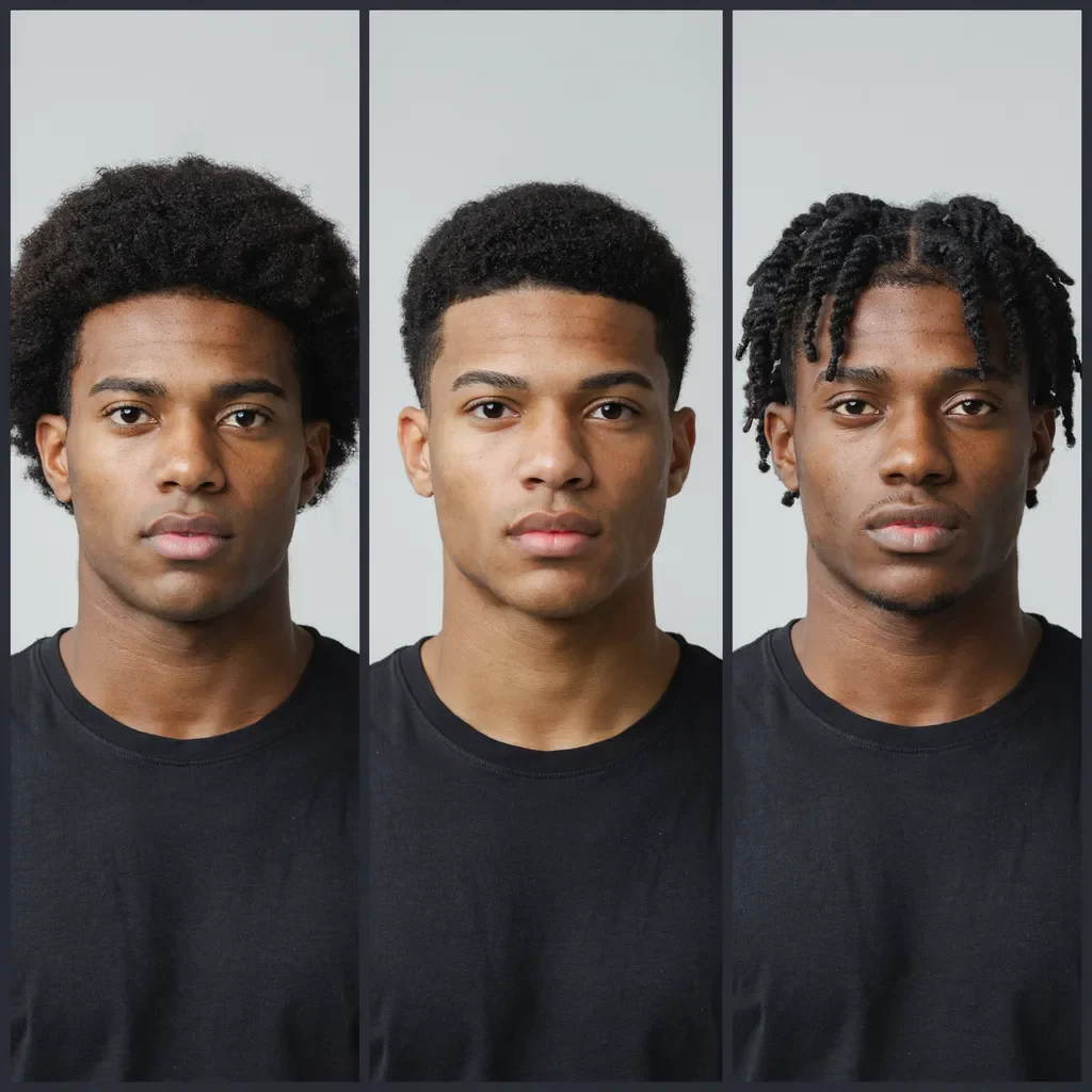 natural afro tapered afro and twists mid fade styles
