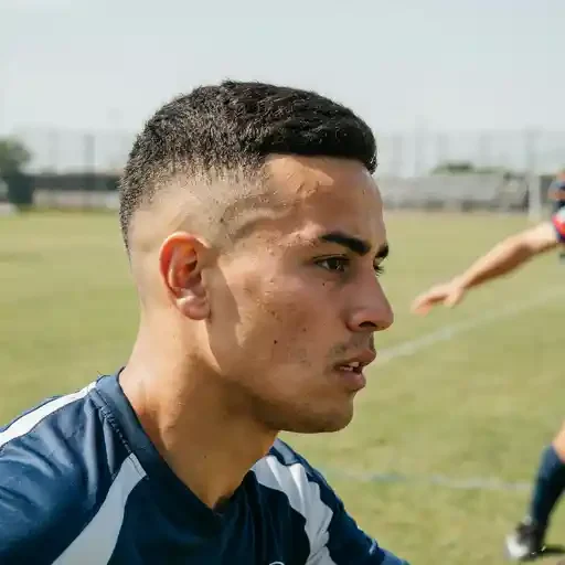 buzzed top mid fade for contact sports