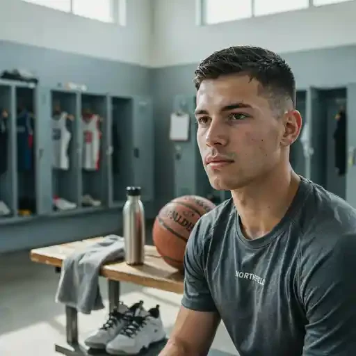 short crew cut mid fade under a helmet