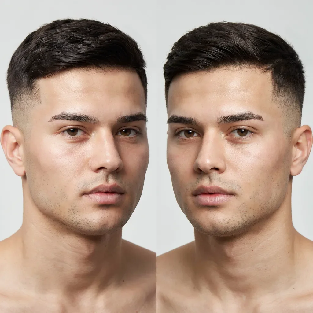 deep bald fade versus softer fade for a fuller face