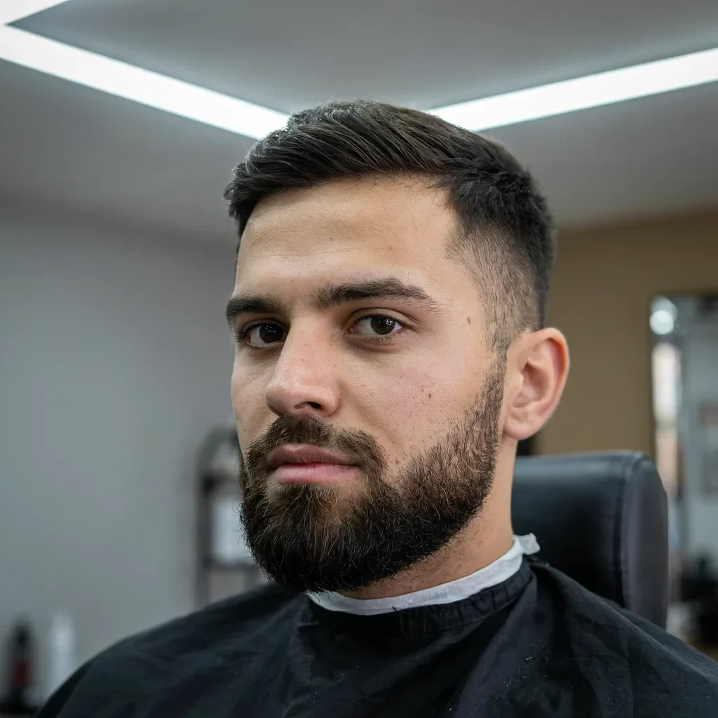 beard adding width to a diamond face jawline