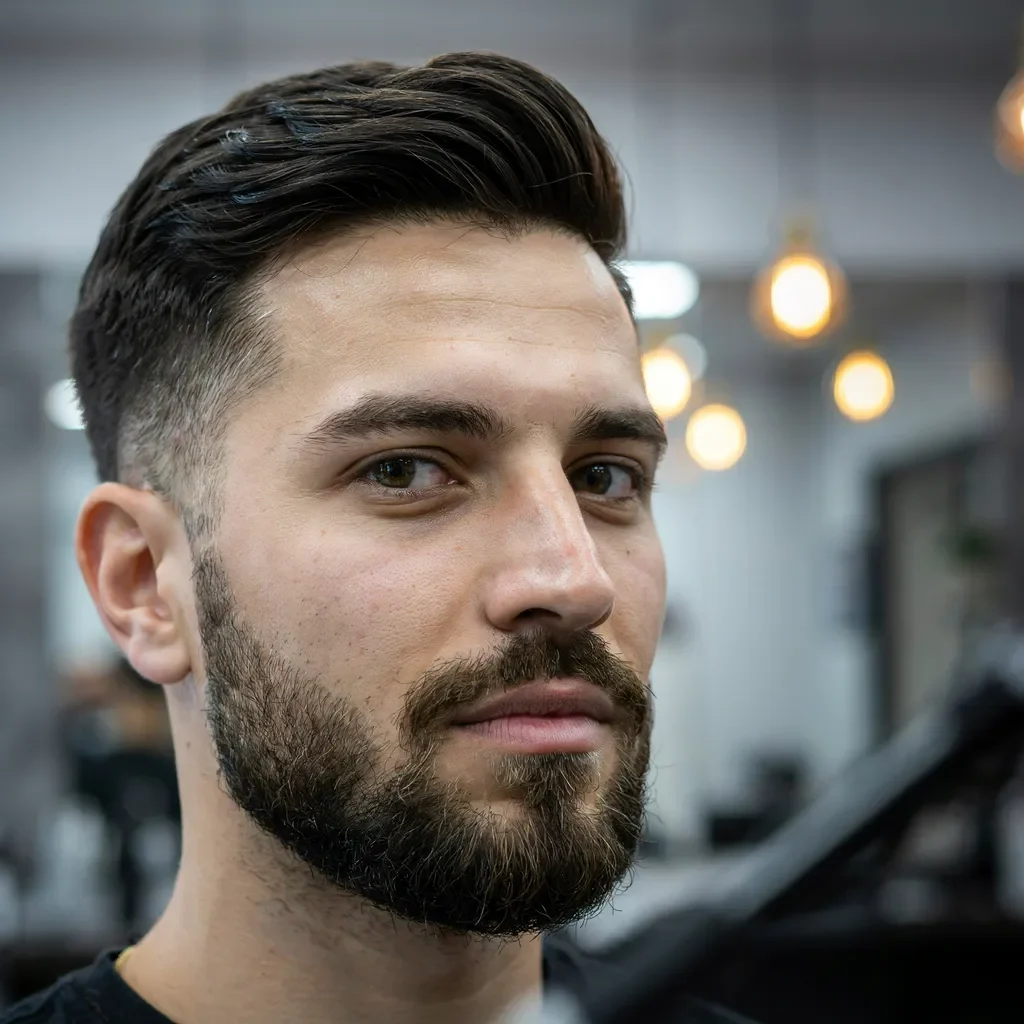 beard adding width to a narrow jawline
